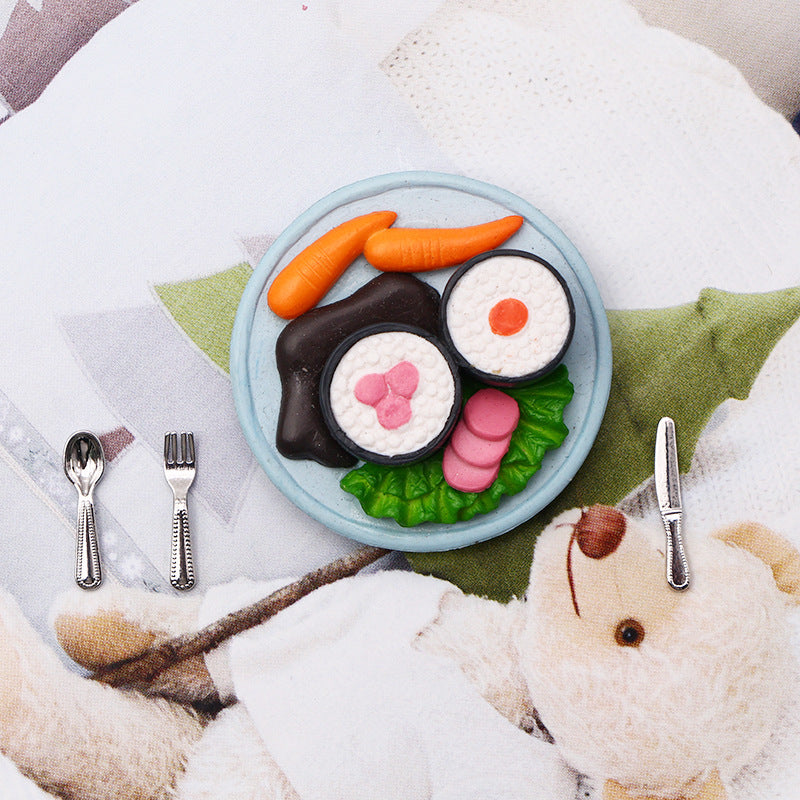 1/12 Dollhouse Cutlery Set Plastic Tableware Utensils Halloween Decoration