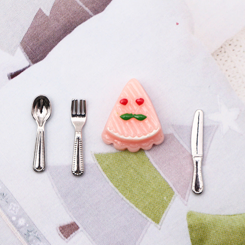 1/12 Dollhouse Cutlery Set Plastic Tableware Utensils Halloween Decoration
