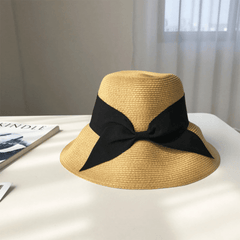 Bowknot Sun Hat Straw Hat UV Protection Bucket Hats