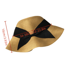 Bowknot Sun Hat Straw Hat UV Protection Bucket Hats