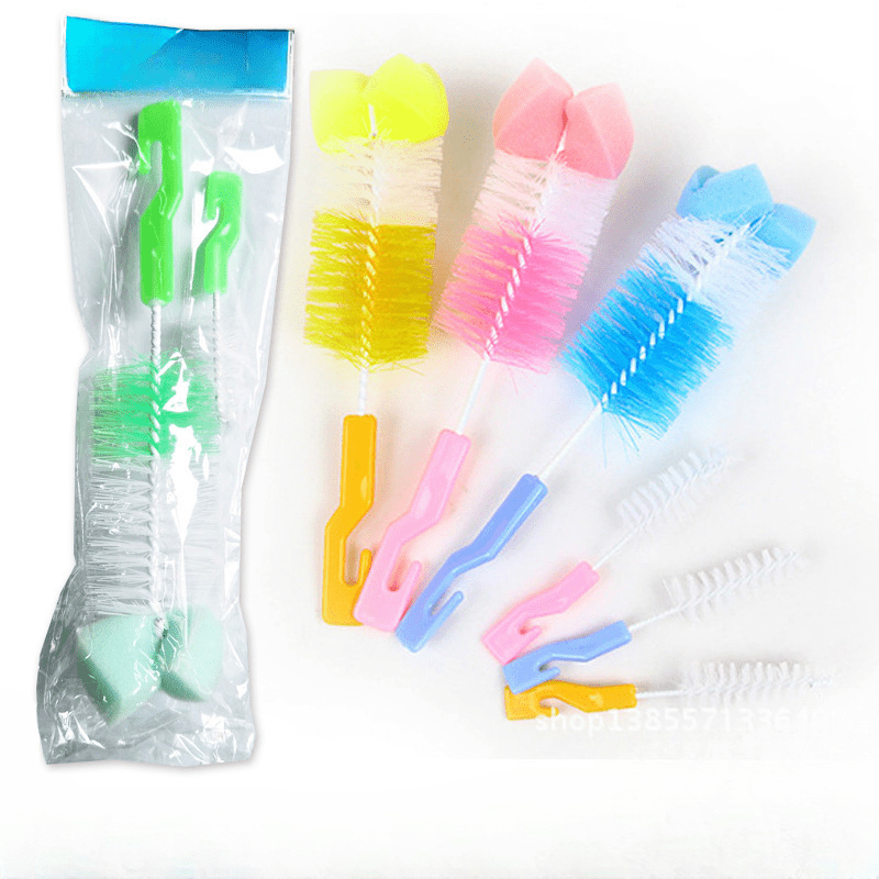 Mother & Baby Cleaning Set: Sponge, Bottle & Pacifier Brushes