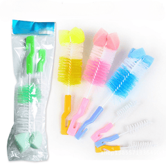 Mother & Baby Cleaning Set: Sponge, Bottle & Pacifier Brushes