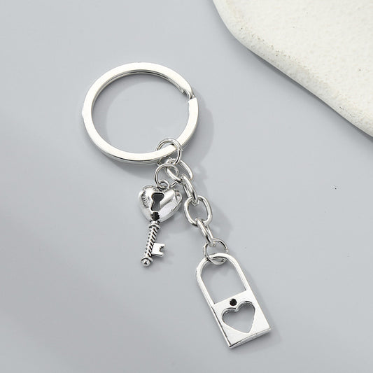 Love Lock Keychain Pendant Bag Purse Ornamnet Creative Gift