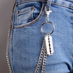 Single Three Layer Belt Key Chain Waist Chain Punk Hip Hop Pants Jeans