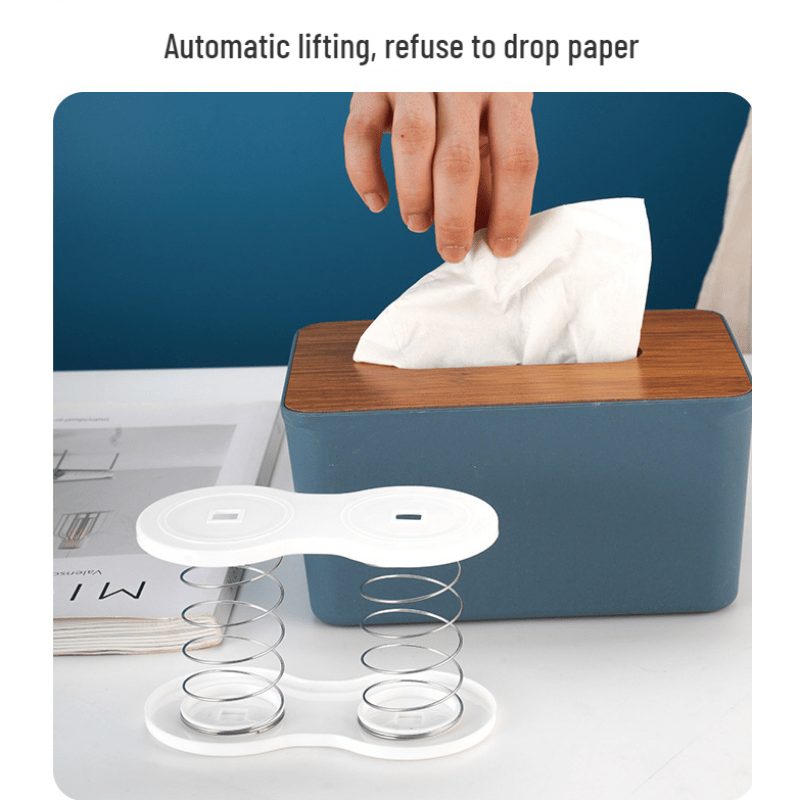 Spring Support Tissue Box Plastic Automatic Draw Tissue Box