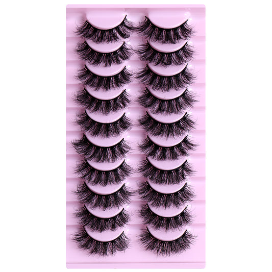 10 Pairs Fluffy 3D Faux Mink Lashes - Daily & Party Use