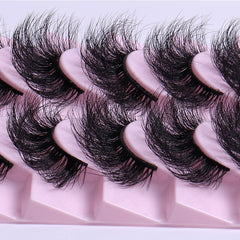 10 Pairs Fluffy 3D Faux Mink Lashes - Daily & Party Use