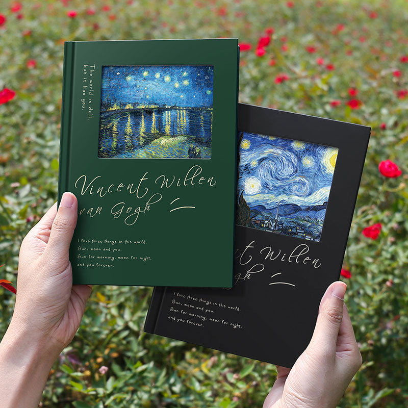 Retro Notebook Horizontal Line Page Hollow Hardbound Book