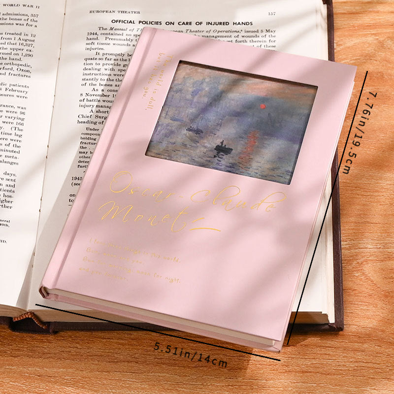 Retro Notebook Horizontal Line Page Hollow Hardbound Book