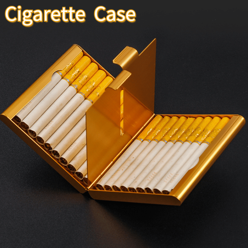 Aluminum Thin Folio Cigarette Case Clip 20 Packs