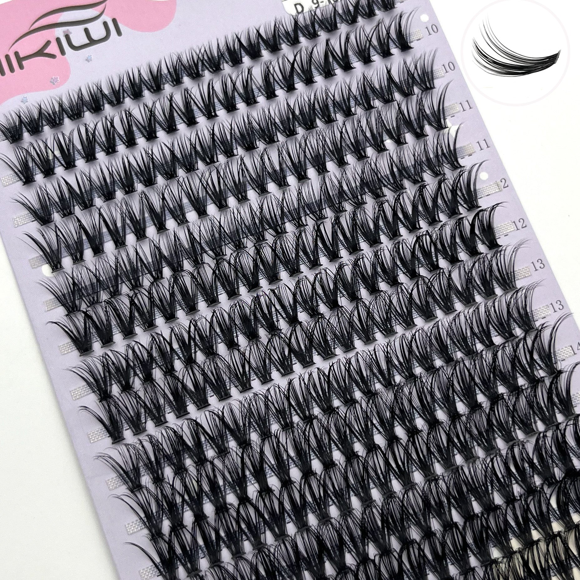 280pcs D Curl Cluster Lashes 9-16mm Mix 30-40D Individual Lashes