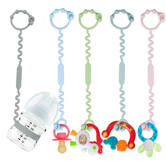 Adjustable Silicone Toy Straps for Baby Strollers