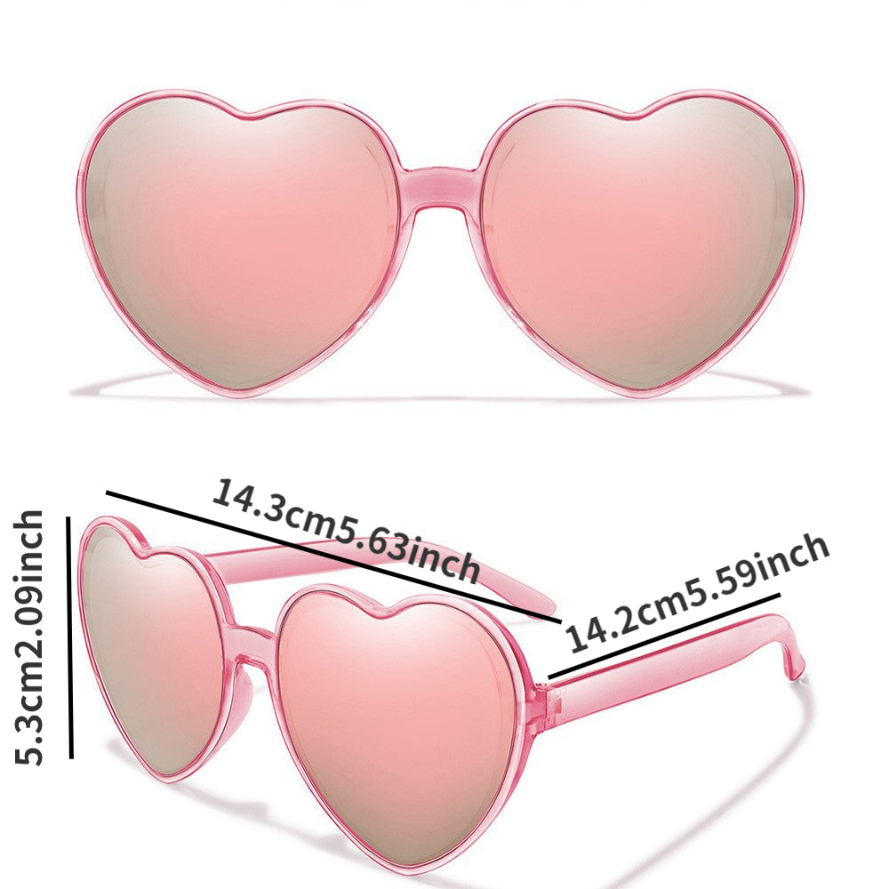 Y2K Heart Sunglasses For Women Men Funny Candy Glasses UV400