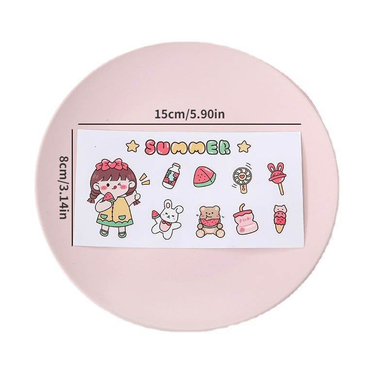 Creative Cartoon Insulation Cup Waterproof Sticker PVC Sticker 7.98in x 14.99in