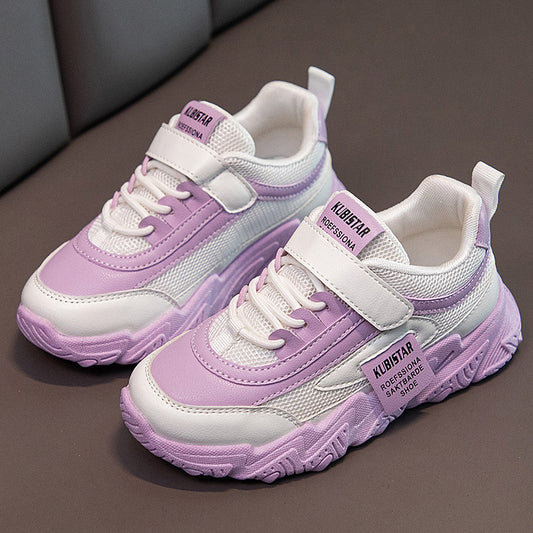Kids Mesh Sneakers with Hook and Loop Fastener