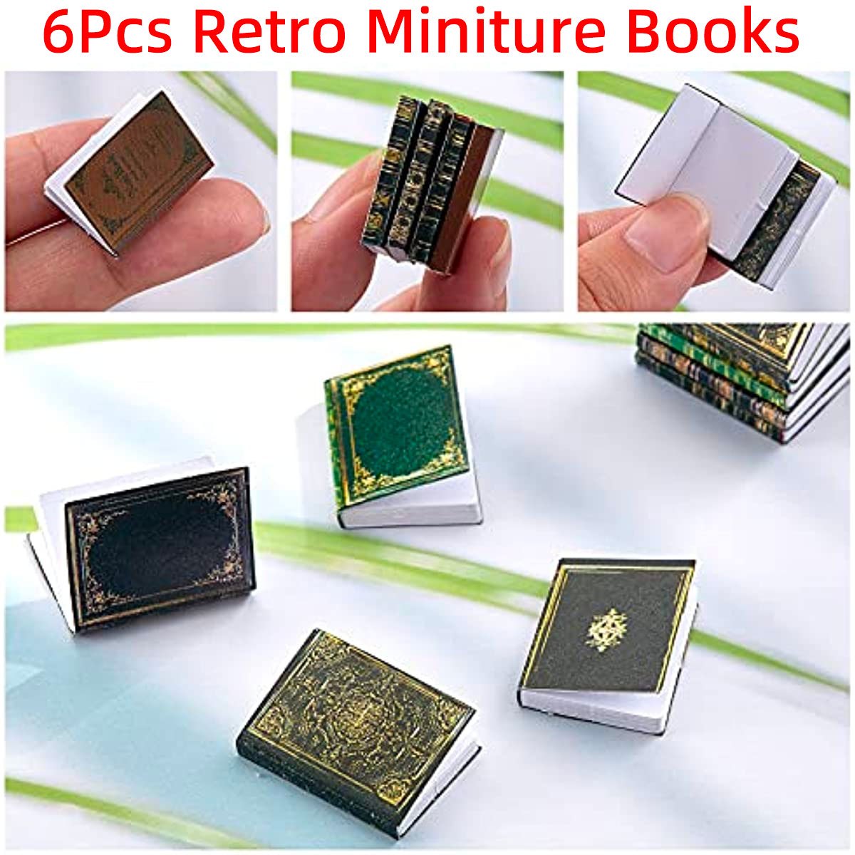 1:12 Scale Miniatures Dollhouse Books - Set of 6