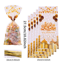20pcs Eid Mubarak Cookie Bags for Birthday Parties & Baking