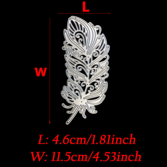 1pc Feather Cutting Dies Metal Stencil DIY Scrapbooking Craft Card Background