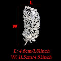 1pc Feather Cutting Dies Metal Stencil DIY Scrapbooking Craft Card Background