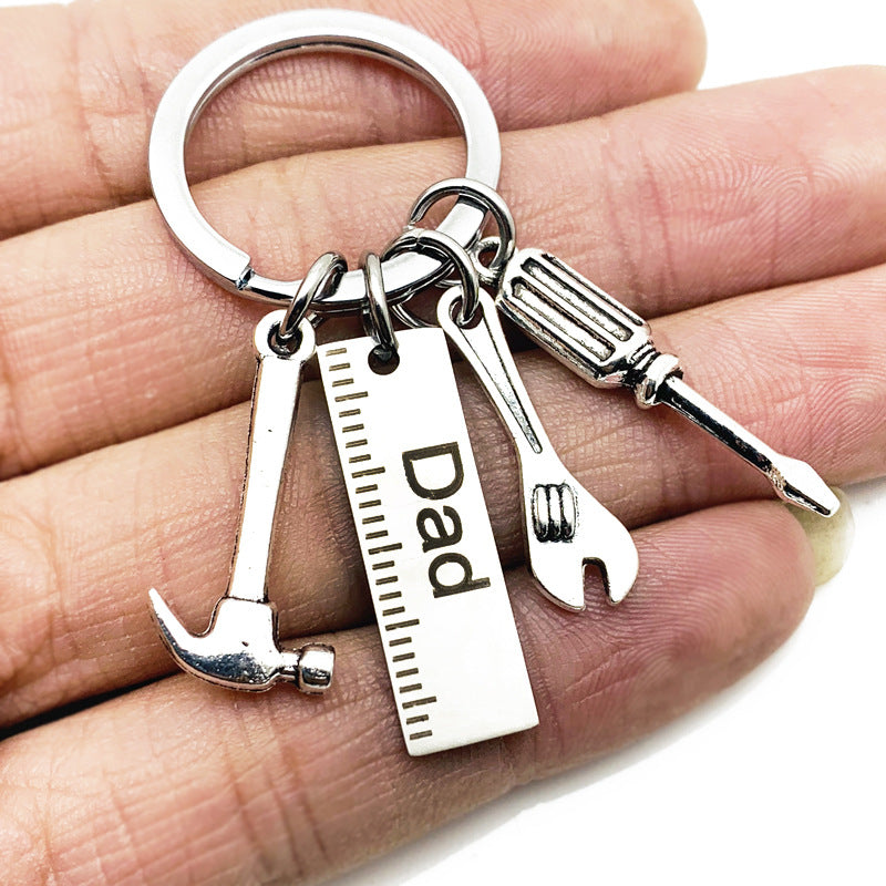 Stainless Steel Keyring Hammer Screwdriver Wrench Keychain Gift