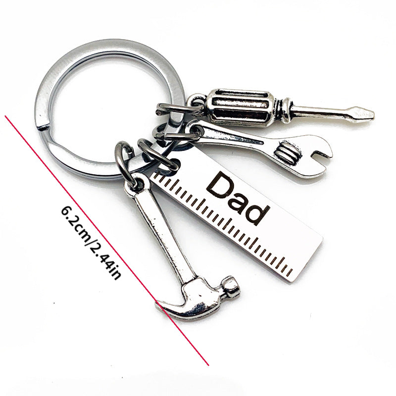 Stainless Steel Keyring Hammer Screwdriver Wrench Keychain Gift