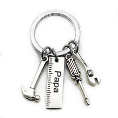 Stainless Steel Keyring Hammer Screwdriver Wrench Keychain Gift