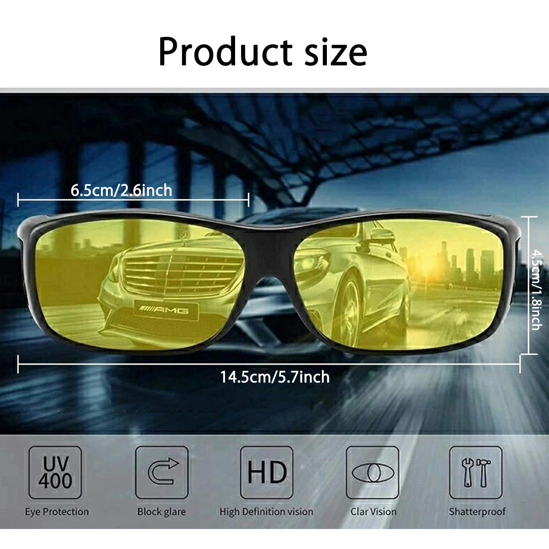 Polarized Night Vision Sunglasses for Men Drivers