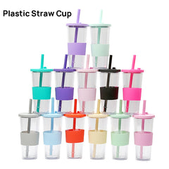 710ml Portable Plastic Cup with Straw Ideal for Outdoor Sports and Activities
