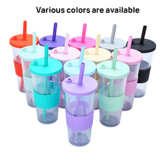 710ml Portable Plastic Cup with Straw Ideal for Outdoor Sports and Activities