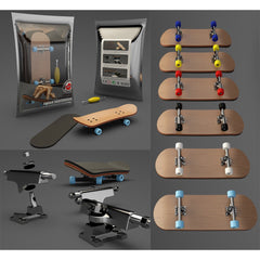 Pro Finger Skateboard 5-Layer Maple Wood Alloy Wheel Swingable Toy