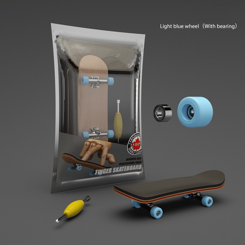 Pro Finger Skateboard 5-Layer Maple Wood Alloy Wheel Swingable Toy
