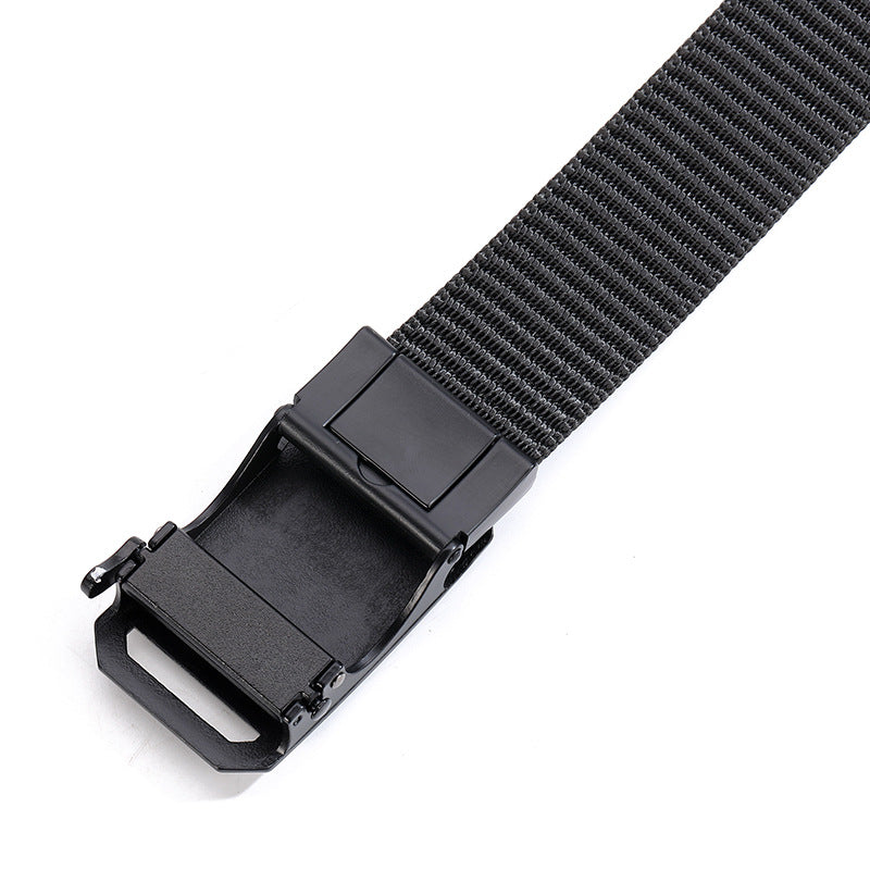 Men Tactical Canvas Belt Buckle