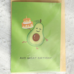 3D Pop Up Happy Birthday Avocado Greeting Card for Party Mother's Father's