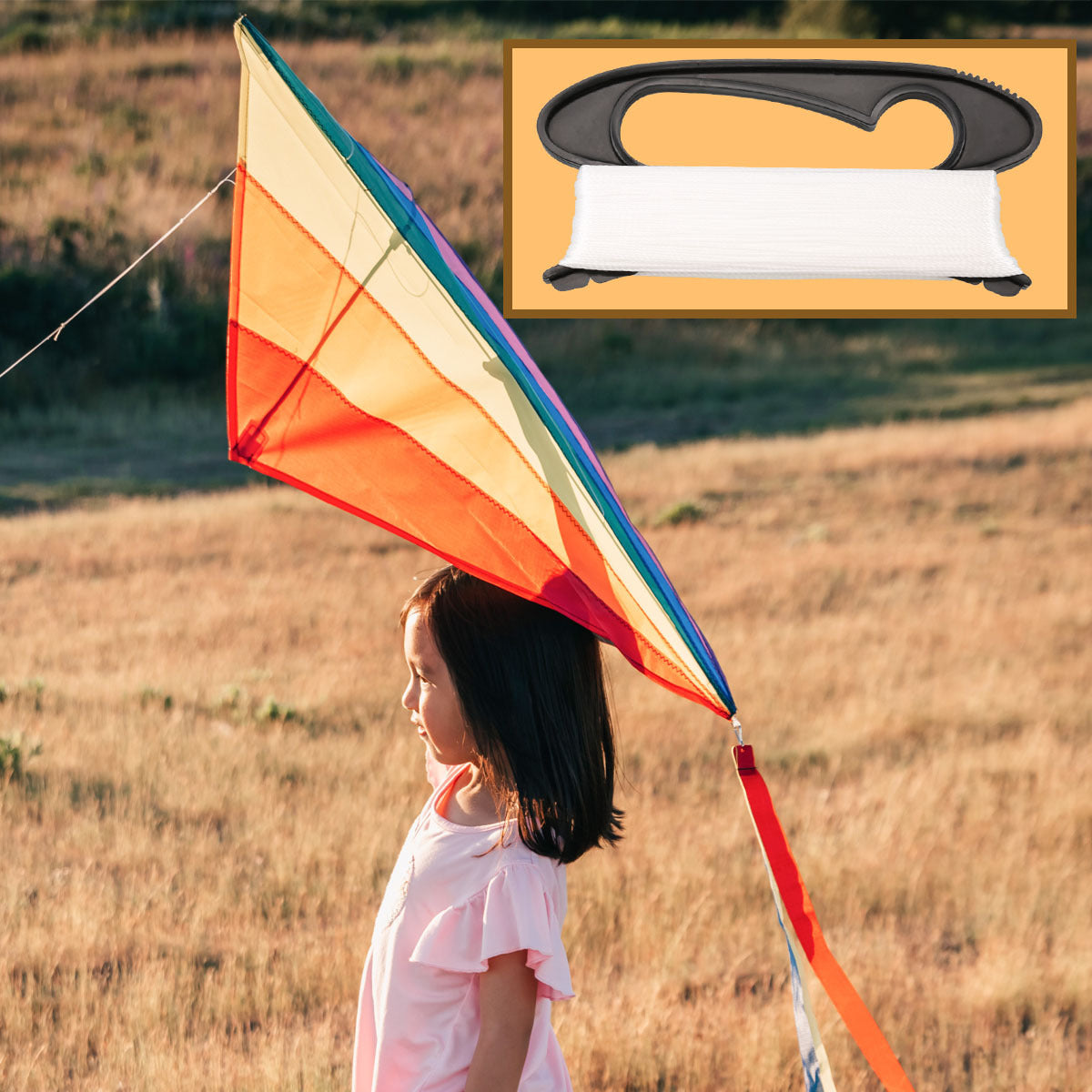 100m Flying Kite Line String Kite Winder String Handle Outdoor Tool