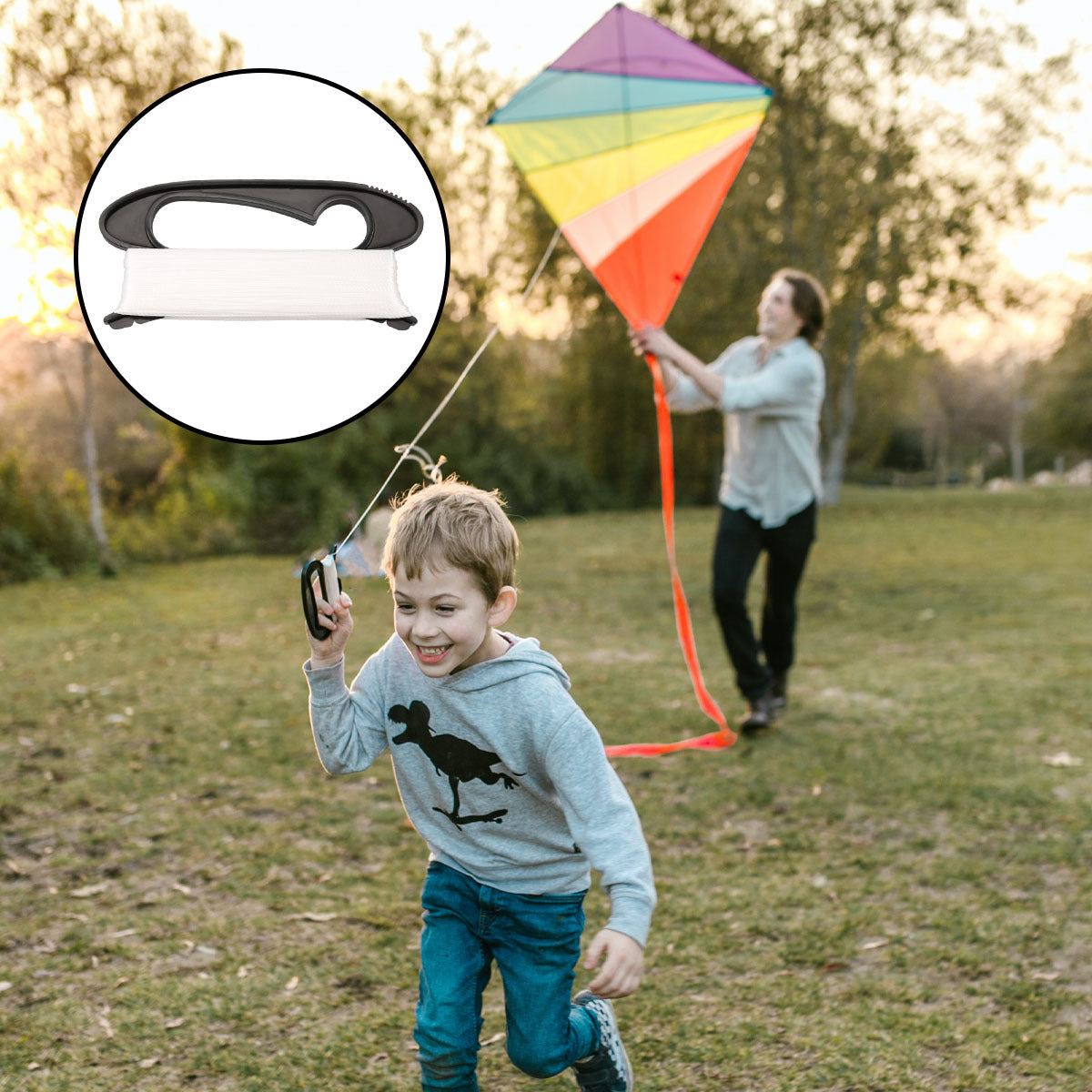 100m Flying Kite Line String Kite Winder String Handle Outdoor Tool