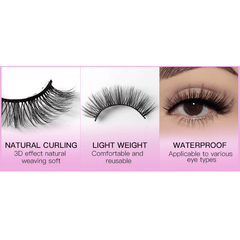 20 Mixed False Lashes Natural Thick Eyelashes Simulated Fiber Messy Slender