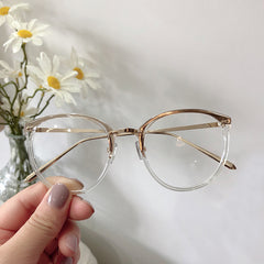 Anti Light Glasses For Women Men Casual Metal Optical Frame