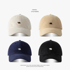 Unisex Polar Bear Baseball Cap Soft Top UV Protection Casual Wear