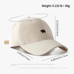 Unisex Polar Bear Baseball Cap Soft Top UV Protection Casual Wear