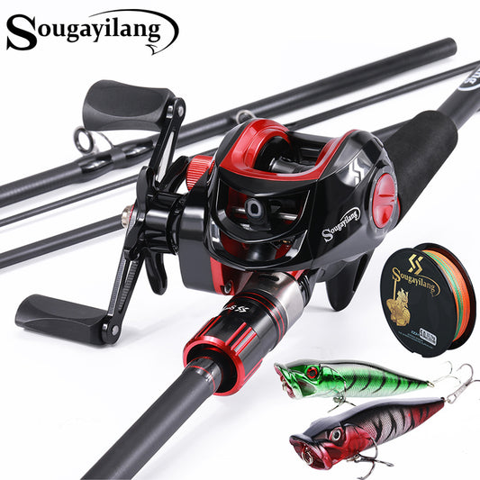 Carbon Fiber Casting Rod & Baitcasting Reel Combo 1.8-2.1m