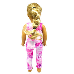 Butterfly Pattern Yoga Suit Doll Clothes Set for 45-72 cm Girl Dolls
