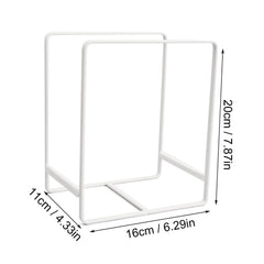 2pc Metal Cupboard Dish Rack Lid Holder