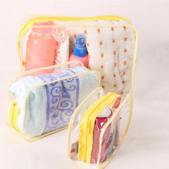 3Pcs Clear Toiletry Bags Waterproof Travel Storage Bag