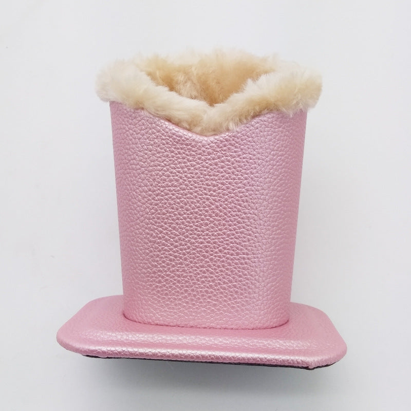 Plush Lined Eyeglasses Holder Anti-scratch PU Leather Sunglasses Stand