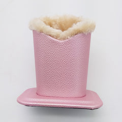 Plush Lined Eyeglasses Holder Anti-scratch PU Leather Sunglasses Stand