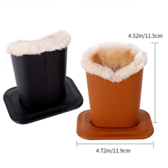 Plush Lined Eyeglasses Holder Anti-scratch PU Leather Sunglasses Stand