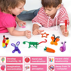 Pipe Cleaners Craft Chenille Stems 100pcs Assorted Colors 6mm X 12in