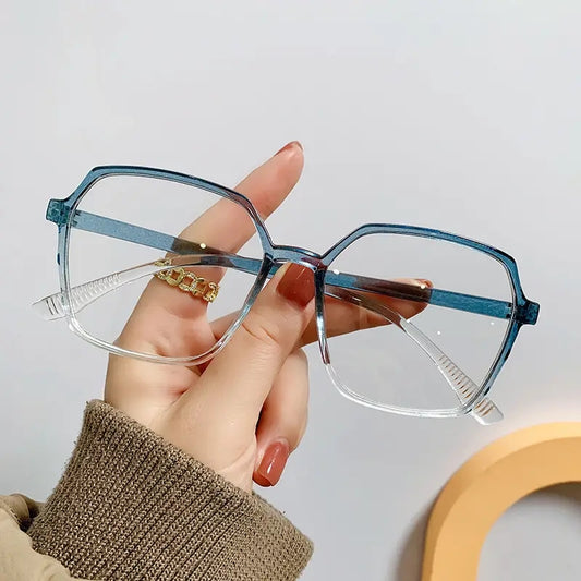 Polygon Anti Light Glasses For Women Men Students
