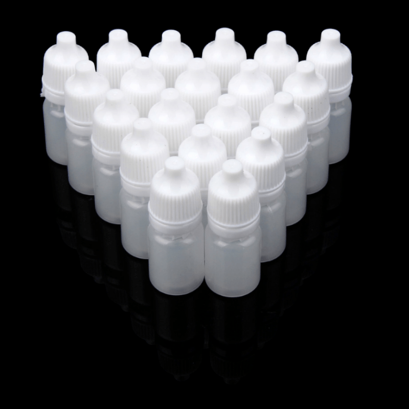 10pcs Plastic Squeezable Dropper Bottles 5ml-20ml Eye Liquid Refillable Bottles
