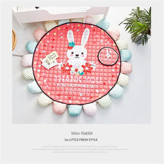 Thickened Sunflower Crawl Pad for Baby Home - Round Game Carpet